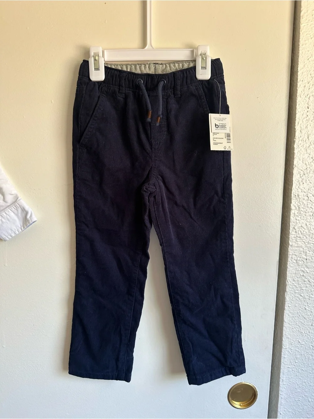 Gymboree White Button-Up Shirt with Navy Pants Kids Matching Set